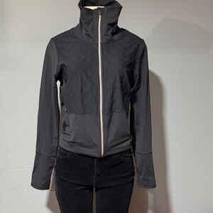 CALIA by Carrie Underwood Black Quilted-Front High Neck Zip Jacket